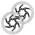 WAVE-DB004W2 Coppia DISCO FRENO MTB 203 6 FORI L210719 GALFER