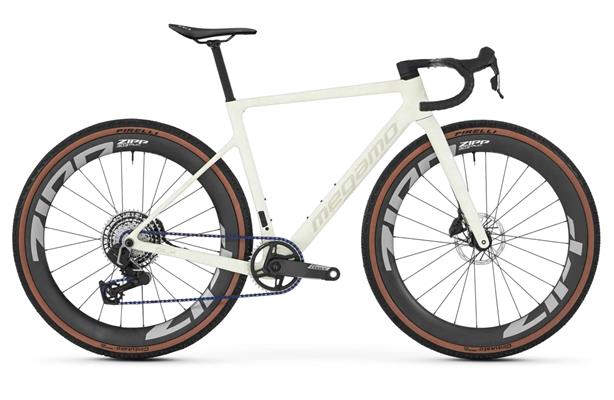 BICI GRAVEL MEGAMO SILK 01 CARBONIO SLR TG.M JADE BEIGE 2026